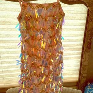 Iridescent spangle mini dress SZ M